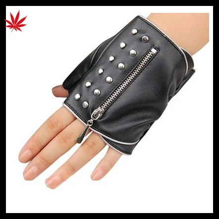 2016 fingerless driving leather hand gloves women