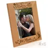 4x6 Vertical Engraved Solid Wood Picture Frame