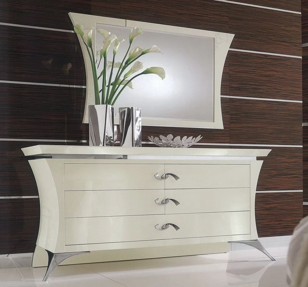 Bl21214a Luxurious Fancy Wood Carving Mirrored Dresser Buy
