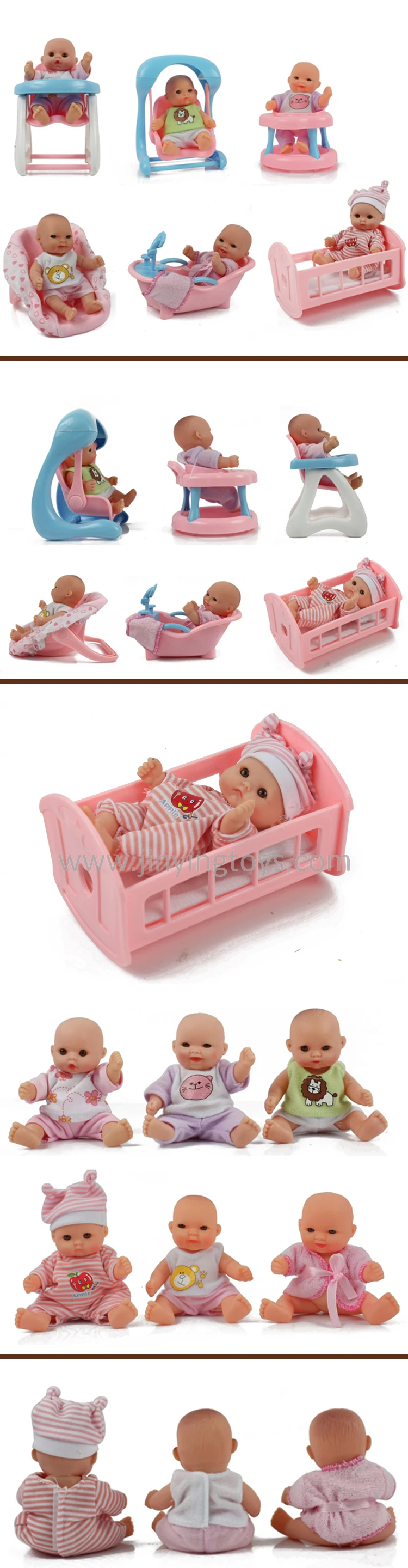 New 5 Inch Mini Cheap Silicone Baby Dolls For Sale 6 Pcs ...