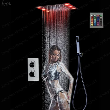 Remote Contral Multi Color Shower Kit Thermostatic Rain Spa Remote Contral Multi Color Shower Kit Thermostatic Rain Spa Set With Hand Held