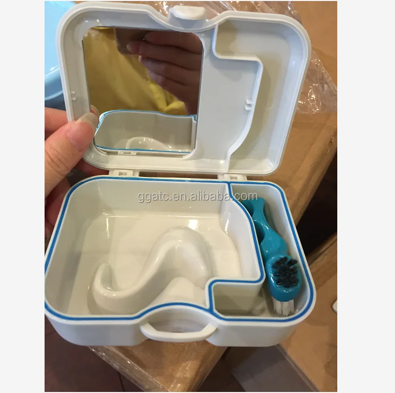 Plastic Denture Box Teeth Care Case Dental Tray Box For Dental Denture