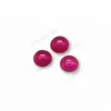 Red color cabochon synthetic ruby