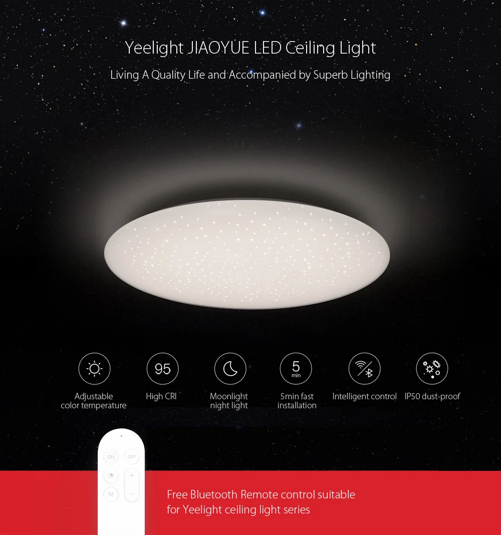 Xiaomi yeelight bright hot sale moon led white