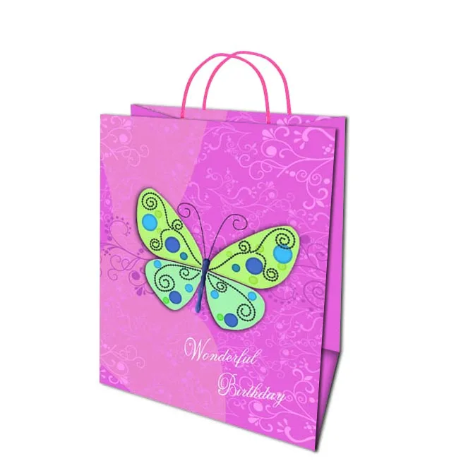Customized Cheap Decorative Large Capacity Packaging Handle Paper Gift Hand Bag