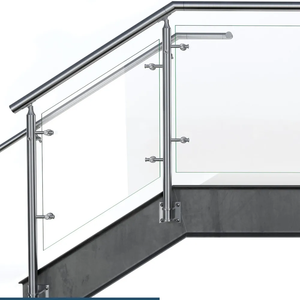 Balcony Frosted Glass Stainless Steel Balustrade - Buy Glass Balustrade ...