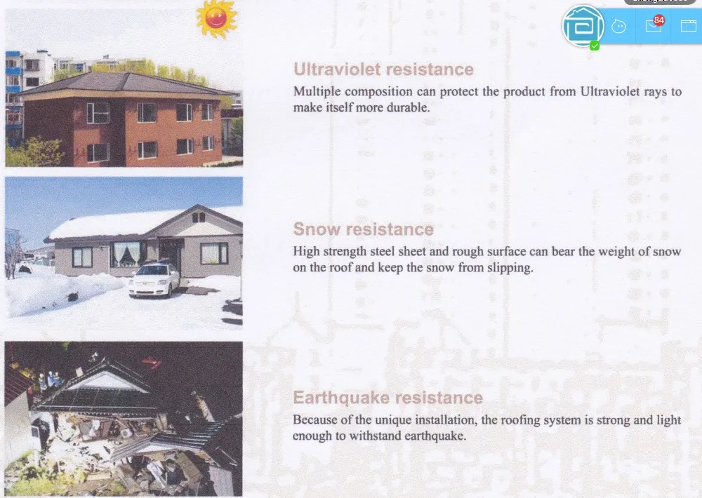 Advantage of stone coated steel roof tiles