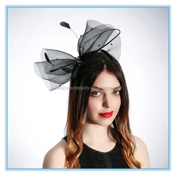 black wedding fascinators