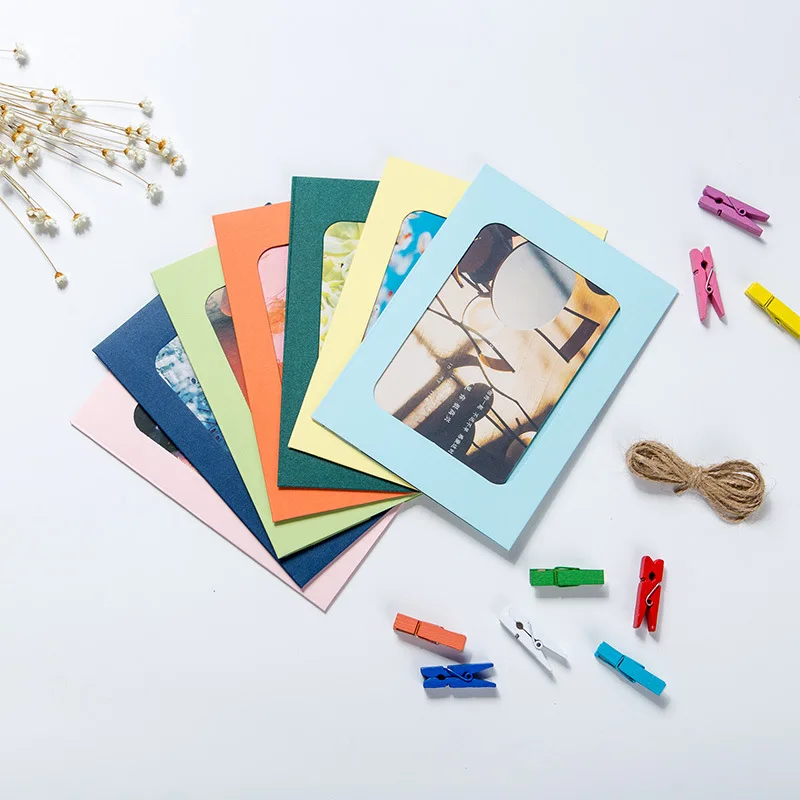 High Quality Colorful Diy Photo Frames Wall Hanging Cute Paper Frame