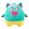 Children's gift custom pig figurine expression pig plush toy pillow cotton pig pillow