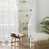 Yutong Fresh Floral Print Tulle Voile Door Window Rom Curtain Drape Panel Sheer Window Drapes Curtain For Balcony Coffee House