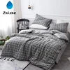 Nordic style plaid grid Egyptian cotton bedding set ready to ship