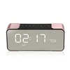 Portable Built-in Mic FM Radio LED Light Hands-free HD Bass 10W Wireless Stereo Hi-Fi Speaker Radio Alarm Clock