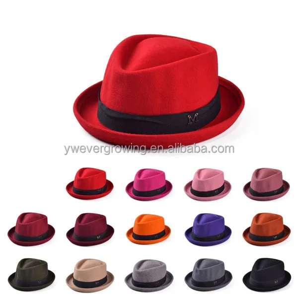 red straw fedora hats