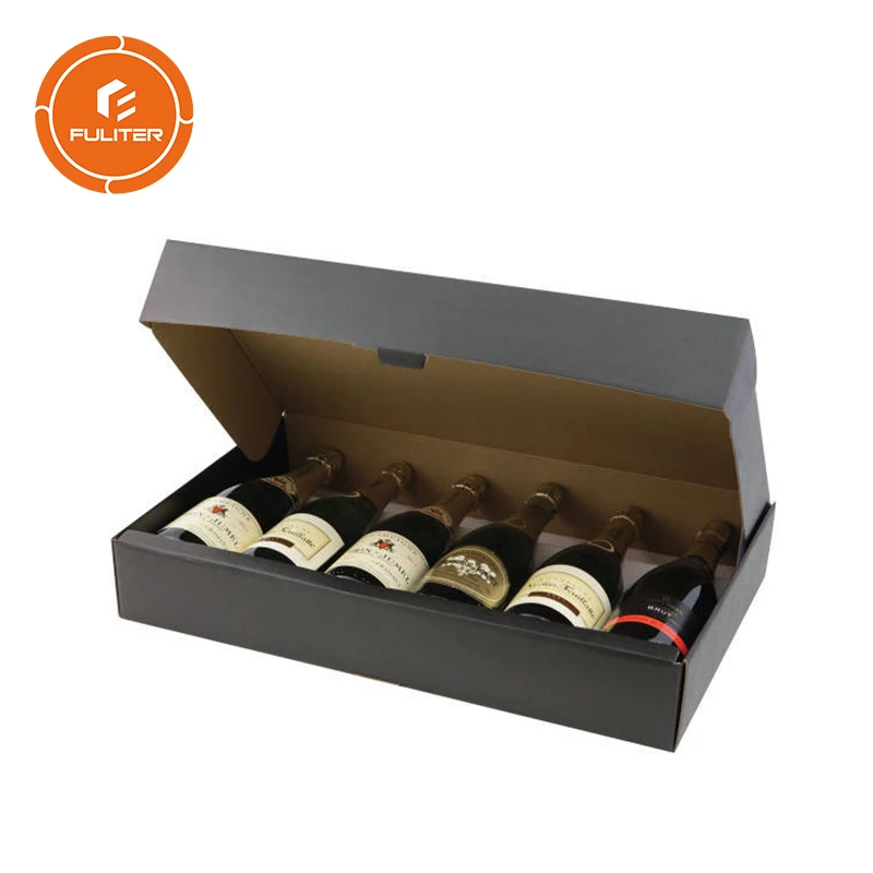 China Suppliers Wholesale Custom Cardboard 6 Bottles Wine Box For Sale