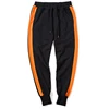 cotton blend wholesale sweatpants elastic waistband side striped jogger pants ribbed cuffs