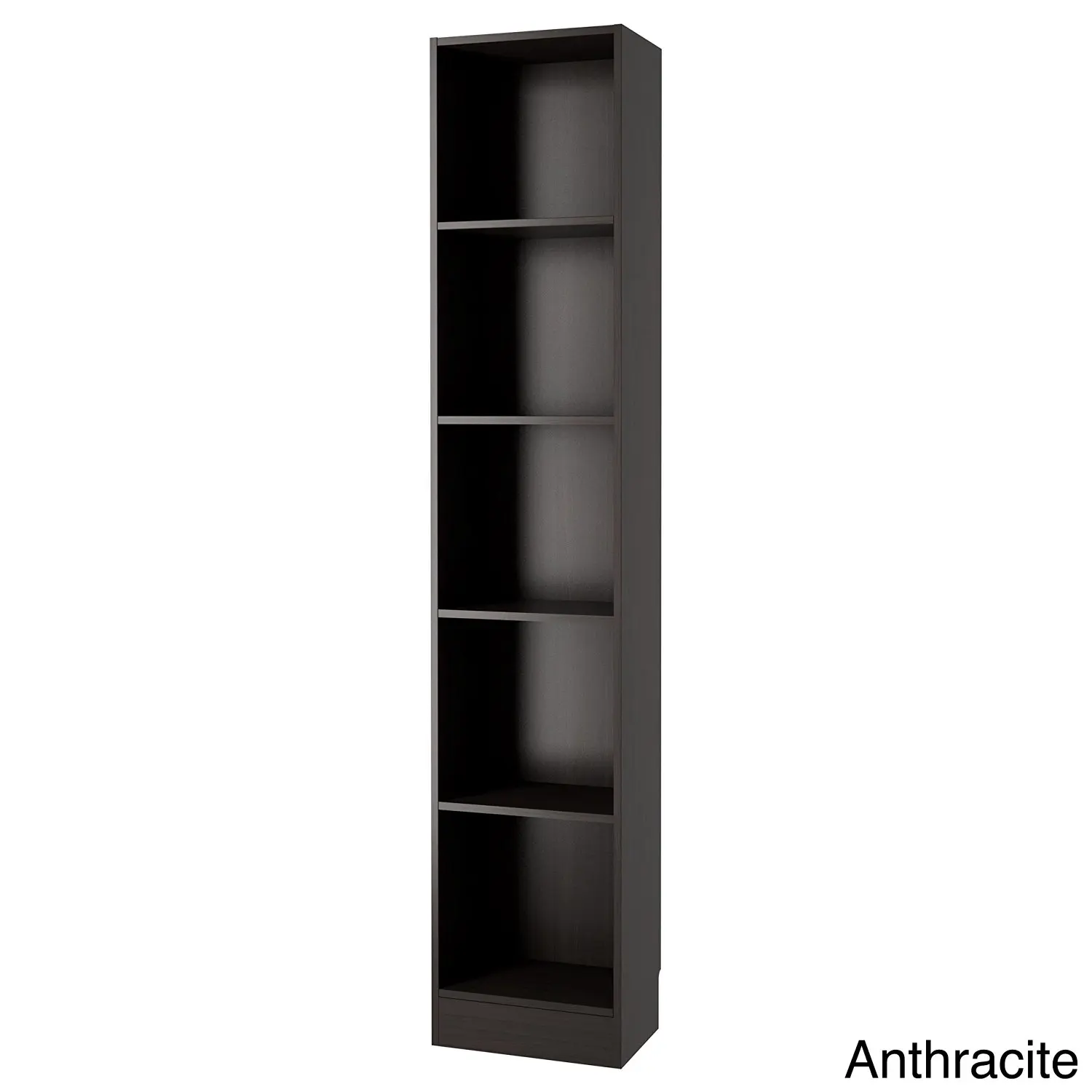 skinny black book shelf