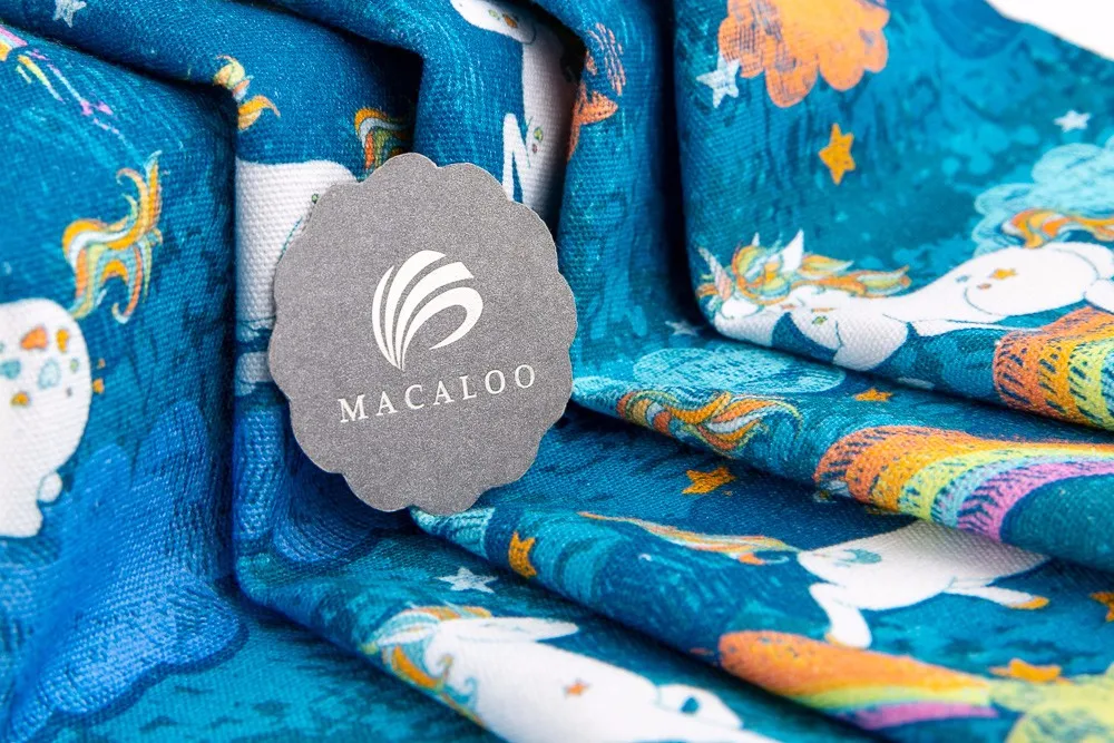 Unicorns digital printing canvas woven cotton fabric