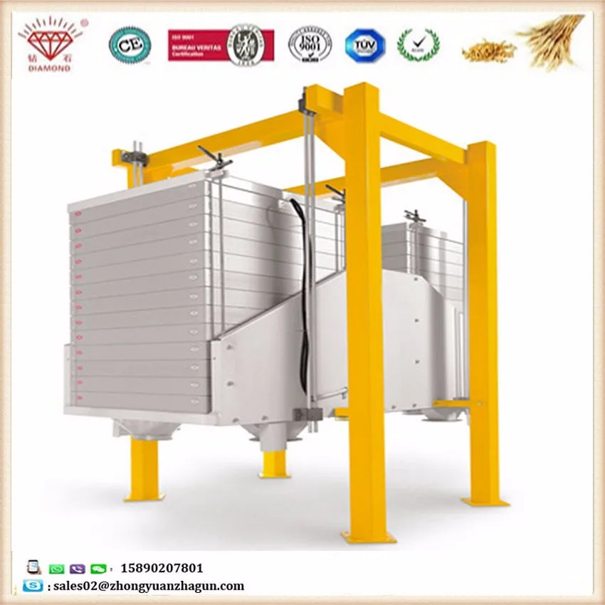 双仓面粉厂平筛出售移位器磨粉机过筛