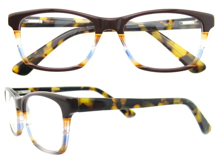 Neue Ankunft Frauen Designer Bunte Gläser Rahmen Handmade Optischen