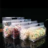 clear plastic Snack Zipper bag eight sides seal Zipper Block Square Flat Bottom Pouch