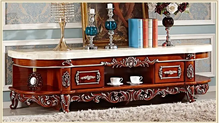 Antique High Living Room Wooden furniture lcd TV Stand pfy3001