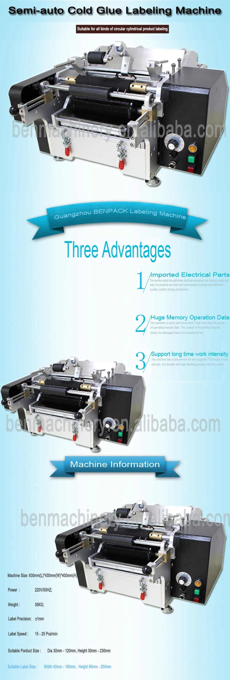 semi automatic labeling machine