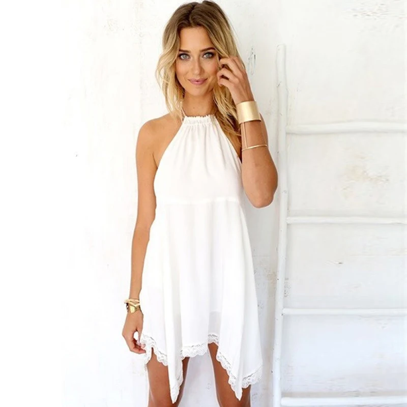 White Halter Dresses For Summer Hotsell ...