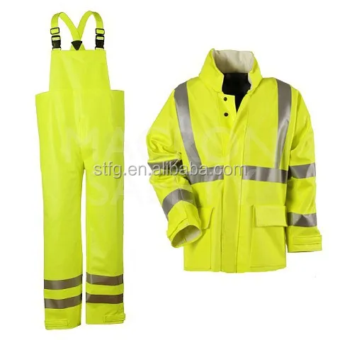 Rain Coat And Pant Set Reflective Raincoat With Reflective Strips - Buy ...