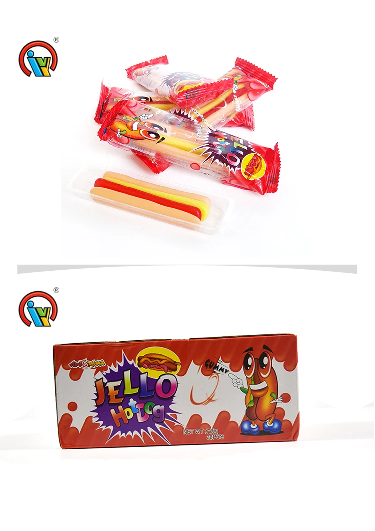 portable healthy food hot dog gummy candy for sale