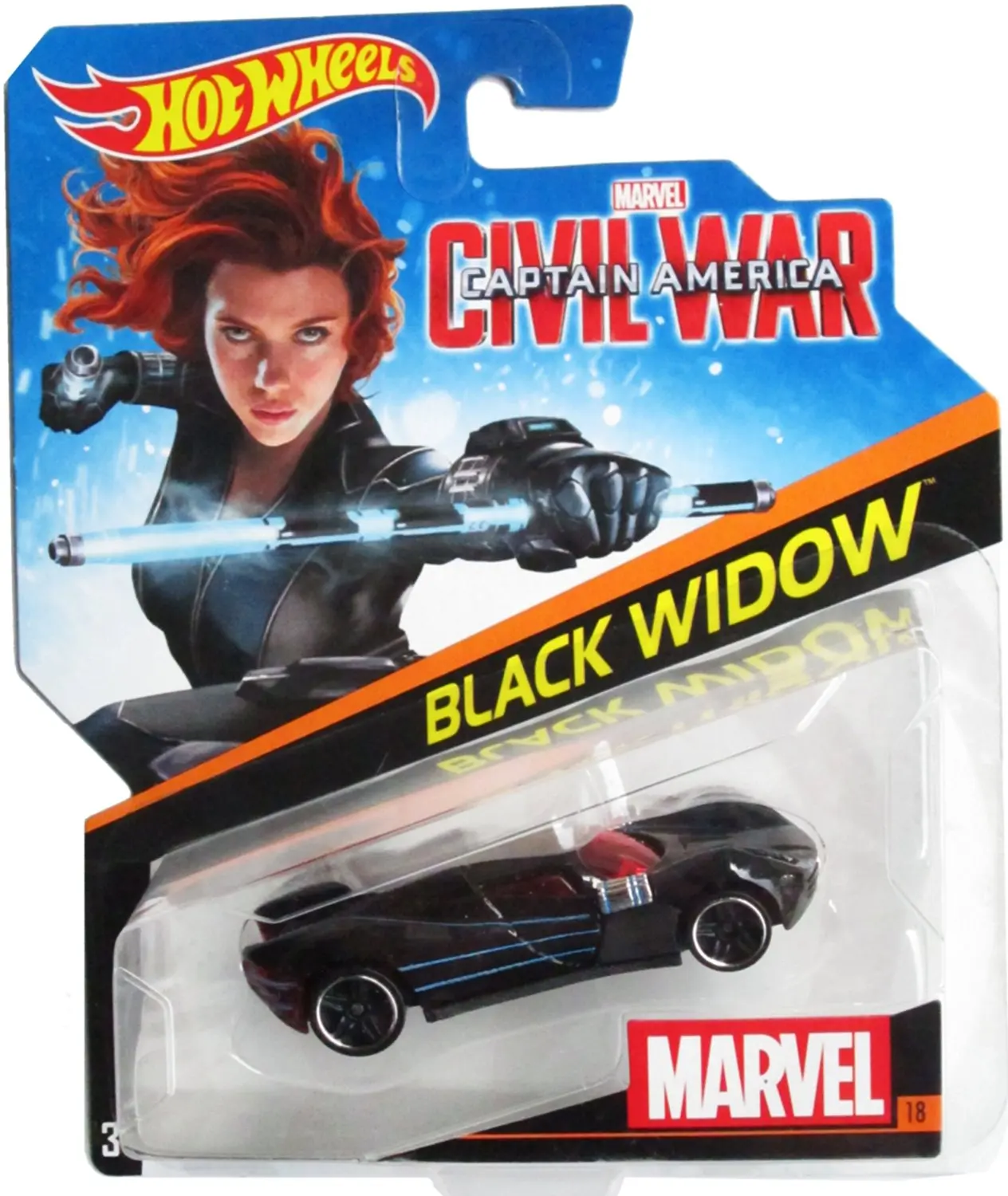 Spider-Man Black Costume #22 1:64 Scale Marvel Character Car Hot Wheels