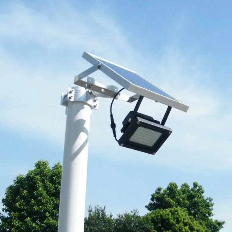 solar powered LED flood light 60w outdoor lamp waterproof IP65 for home garden lawn pool yard