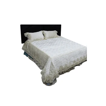 All Size Cream Polyester Microfiber Fabric Velvet Bedding Sets