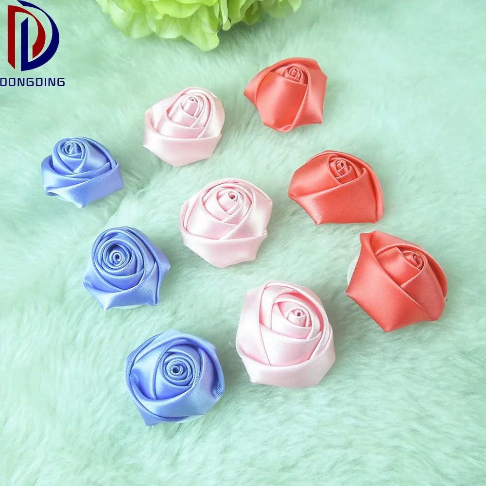 High Quality Custommade Colorful Ribbon Roses Embellishments,Ribbon