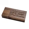 Wooden USB Flash Drive with Gift Box 4GB 8GB 16GB 32GB USB 2.0 Flash Disk 50PCS Free Logo Wedding Gifts Pendrive Pen Drive