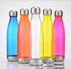 Best promotional gift 350ml/500ml/600 ml/750ml/1000ml cola shaped hard plastic bowling water bottle with stainless steel lid