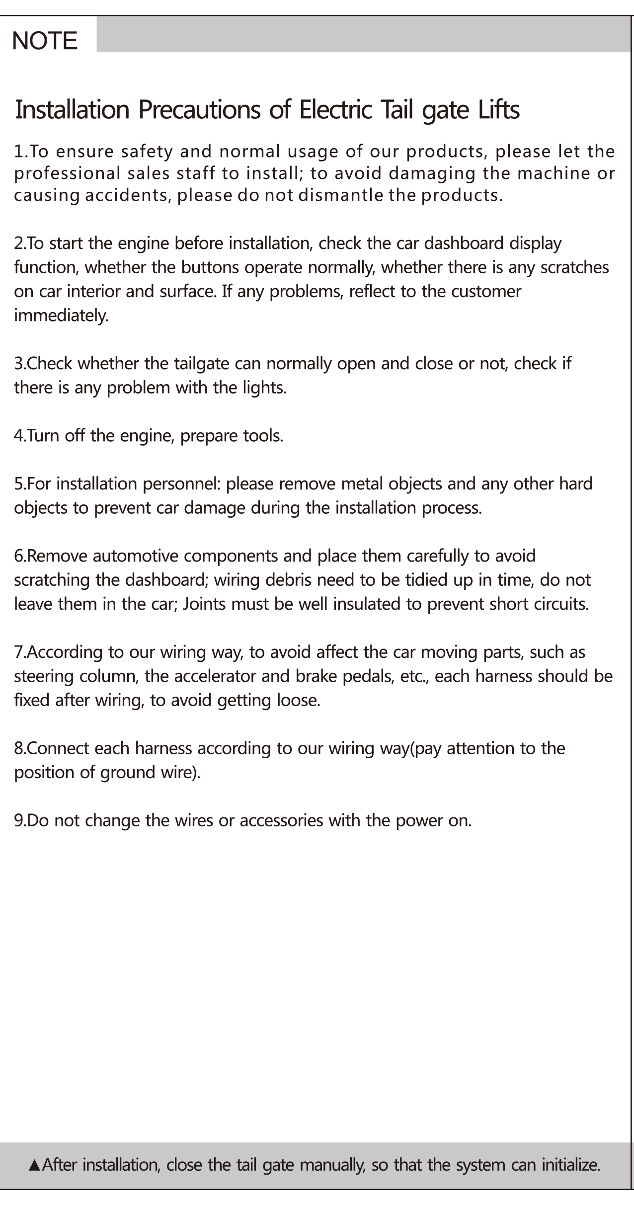 KIT BSM Electric tailgate / Rear power liftgate door / electric tail door for Captiva