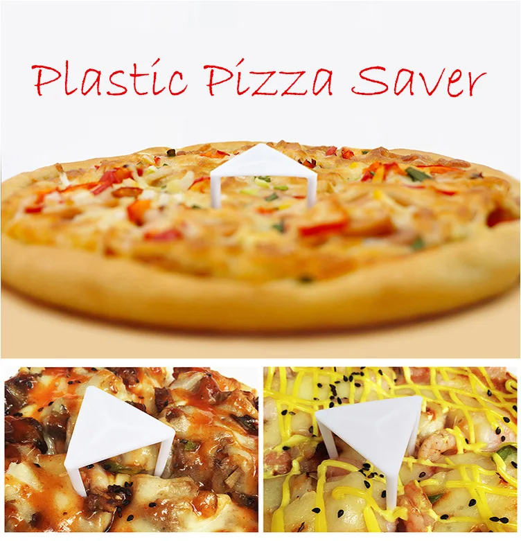 white plastic pizza stack