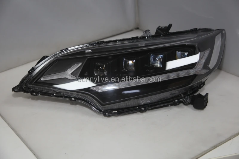Full led headlight For HONDA for Fit Jazz 2014-2016 year  Black Housing JC
