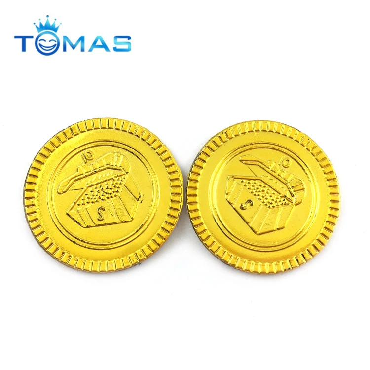 Gold Plated Plastic Game Coin Souvenir Collection Gift New Plastic 