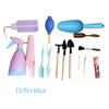 10/15 Pcs set pink or blue excellent quality garden wood or plastic handle tools