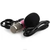 Professional Studio Microphone Wired Microphone for Radio Braodcasting Singing Black