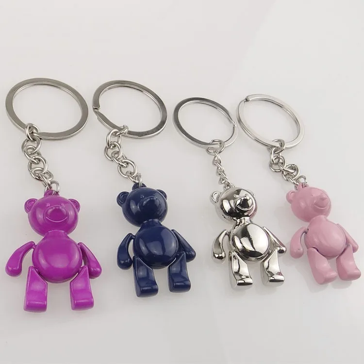 metal teddy bear keyring