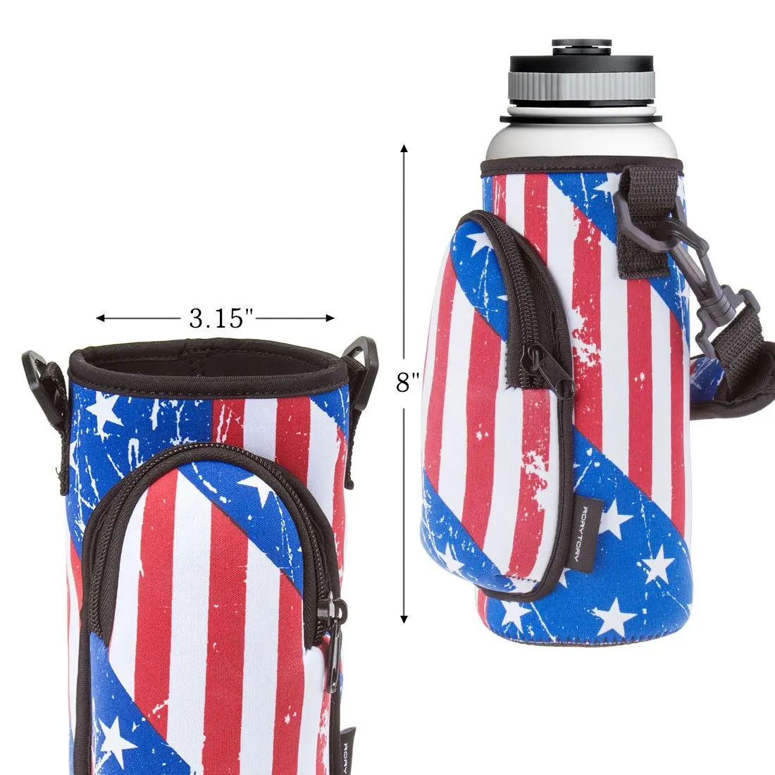 Neoprene Flask Bottle Holder With Shoulder Strap Buy Water Bottle