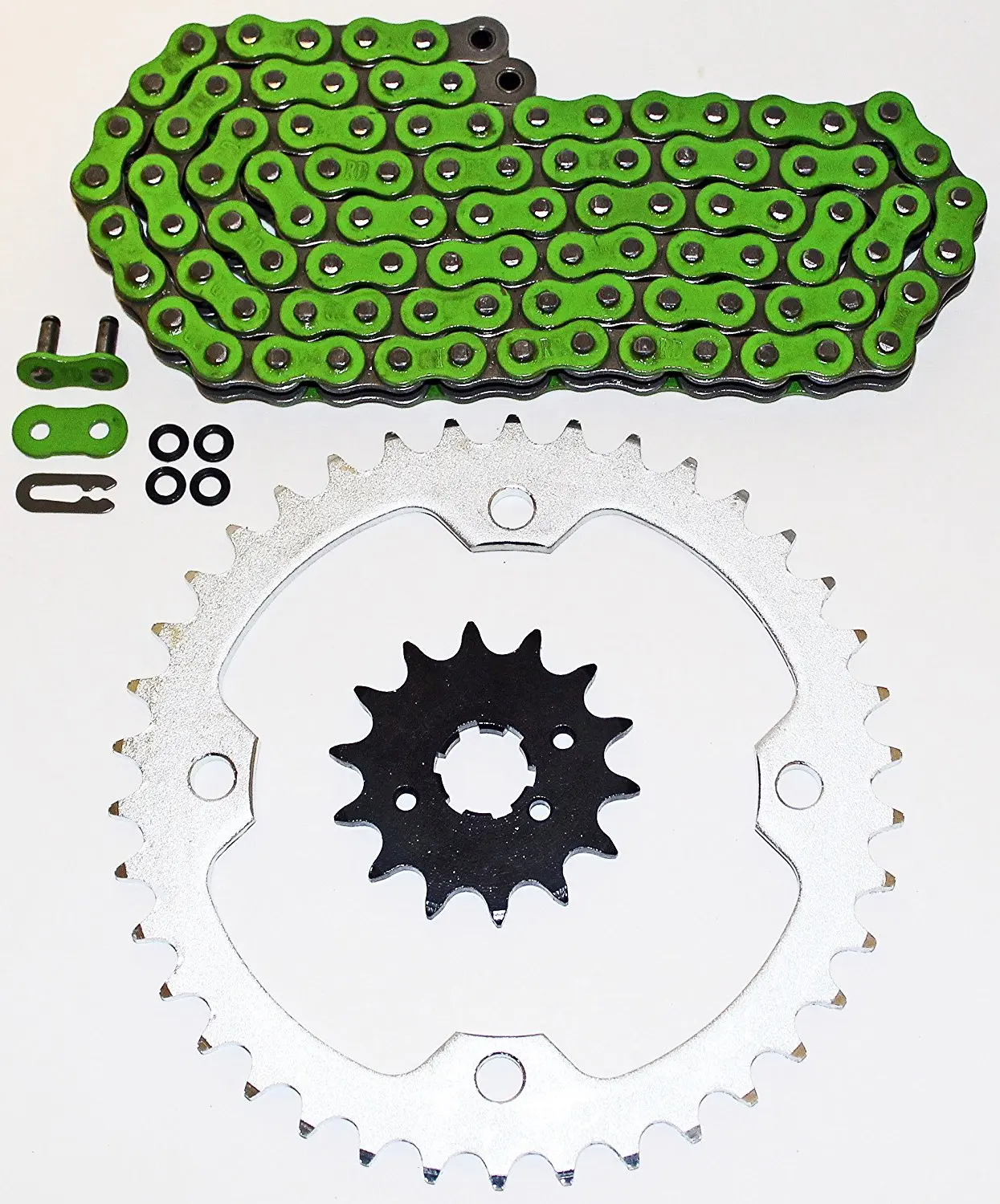 1987 1988 Yamaha YFM350 350 Warrior Green O Ring Chain And Sprocket 15/38