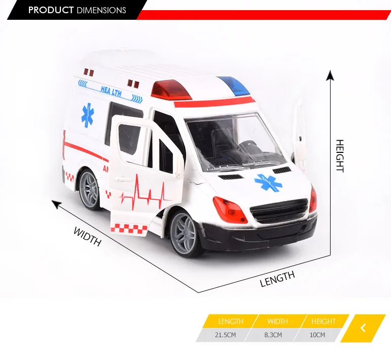 1/32 6 Lights And Sounds Opening The Doors Remote Control Ambulance ...