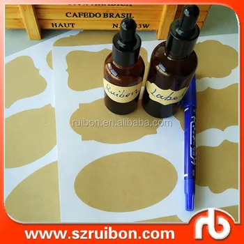 Removable Label Sticker Stick On Jars No Printing Kraft Sticker Label 6 Sheets Per Pack - Buy ...