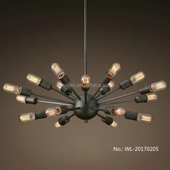 Zwarte Spin Plafond Kroonluchter Lamp Hanglamp Industriële Vintage ... Zwarte Spin Plafond Kroonluchter Lamp Hanglamp Industriële Vintage ...