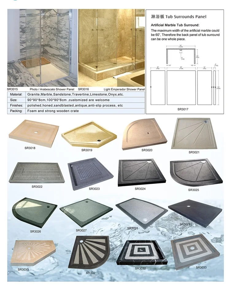 Natural Granite Shower Pans Stone Shower Base Tray Tile Buy Granite