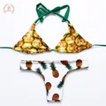 2016 new Reversible bikini Printed swimwear swim suit maillot de bain bikini women Monokini Bikini Set